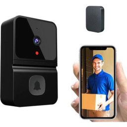 Sonnette vidéo sans Fil avec caméra de Sonnette Intelligente avec Vision Nocturne 1080P, Stockage