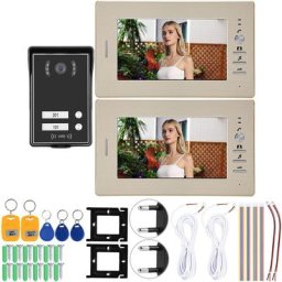 Interphone vidéo hd 7 pouces 2 moniteurs système d'interphone caméra de porte d'accès intelligente