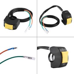 Moto 7/8 pouces support de guidon led interrupteur marche/arrêt avec bouton jaune