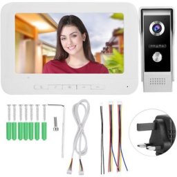7 pouces hd vidéo porte téléphone sonnette interphone caméra moniteur système de sécurité à