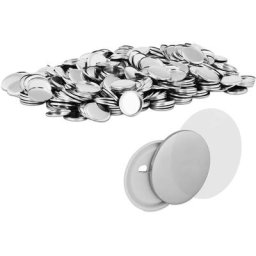 Uniprodo - 1000 Badges Vierges 58mm Ronds Personnalisables pour Machine Presse à Badges - Argent