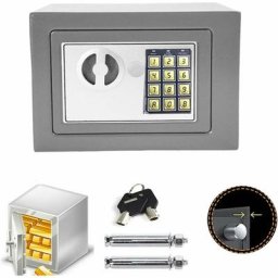 Coffre-fort de Securité Numérique électronique, 8,5L Coffre Fort Hôtel avec code pin et 2 Clés