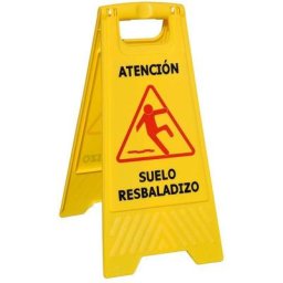 Affiche Attention Sol Humide 64x30 cm.