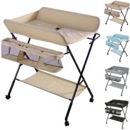 Table à Langer Pliable et Portable, Table à Langer Pliante Chambre Bébé Réglable en Hauteur (Kaki)