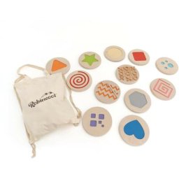 Jeu Montessori de Stimulation Circuit de Psychomotricité Robincool Playful Little Steps en Bois