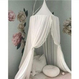 Ciel de lit enfant, décoration de chambre d'enfant en forme de dôme, en coton, moustiquaire,
