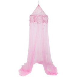 Atmosphera - Ciel de lit Demoiselle - 60 x 250 cm - Rose - Livraison gratuite - Rose