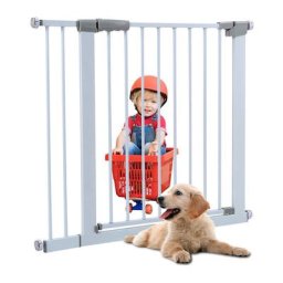 Grille de protection de porte pour escalier Sans perçage Fermeture automatique 89-96 cm de large