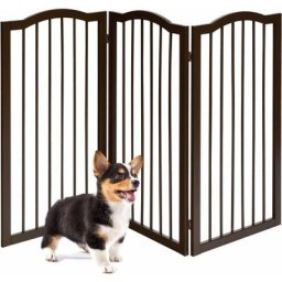 Barriere Modulable Pliable avec 3 Panneaux, Porte pour Animaux Domestiques, Barriere de Securite,