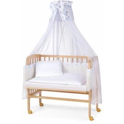 Lit cododo berceau pour bébé,bois non traité,16 modèles disponibles:Gris étoile/bleu, Nature non