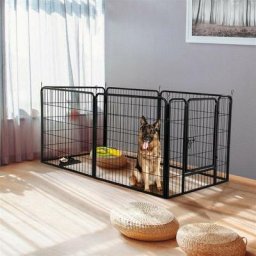 Barrière de Sécurité pour Bébés et Chiens, bébé, animaux - 3 mètres, 6 panneaux - 8060cm - Aqrau