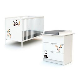 Duo Lit Bébé et Commode - Blanc - Webaby