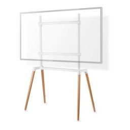 Support tv Sur Pied 60 - 75 40kg Max 4 Pied Sangle Anti-Bascule - Blanc - Nedis