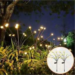 Lot de 2 lumiere luciole solaire exterieur, Lampe Solaire Led Firefly Plug Light, lumière luciole à