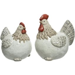 Statue poule 13.5CM assorti