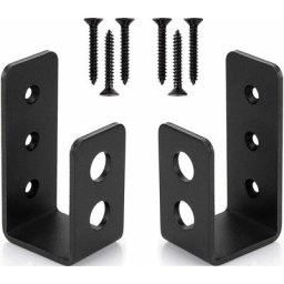 Ersandy - Lot de 2 supports de porte en acier robuste pour porte de 2 x 4, barre de sécurité en