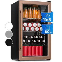 Mini Frigo de Chambre de 80L pour Boissons et Bieres, Frigo xxl Silencieux, Mini Bar Intérieur/Ext,