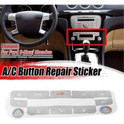 1pcs a / c Climate Bouton de controle de climatisation Stickers Stickers Scolleurs Silver pour Ford