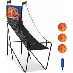 Costway - Jeu de Basketball Arcade, Jeu de Basketball Pliable avec Compteur Électronique et Buzzer,