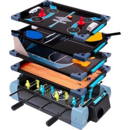 UM - Jeu de table 5in1 Football de table Tennis de table Hokey Bowling Idée cadeau