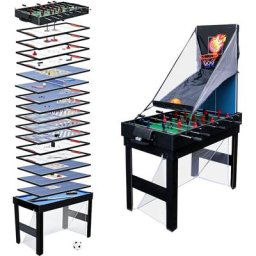 Olympic - Table Multi Jeux 20 en 1 - Adultes et Enfants - Compacte - l 106,6 x l 60,5 x h 80,5 cm