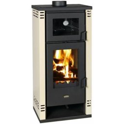 Poêle à bois avec four Prity K2 gt f - 8.1 Kw - Ivoire