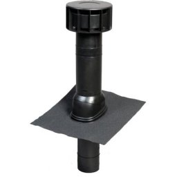 Terminal de ventilation Multivent ø 131mm noir pour fosse septique et toit en pente de 25° à 45°