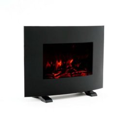 Cheminée Électrique Murale 2000W Kekai Iowa 55x22x43 cm Noir avec Simulation de Feu