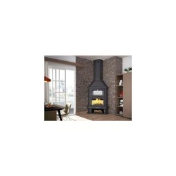 Cheminée à bois de coin en acier avec four supérieur, bûcher inférieur 14.5 Kw