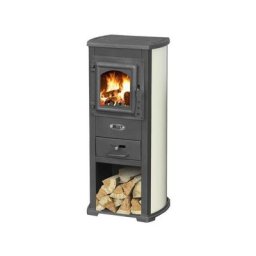 Poêle à bois beige