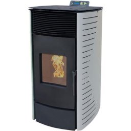 Nemaxx - P12 Poêle à granulés en acier blanc avec télécommande - 13,6kW - 40955,6 btu - rendement