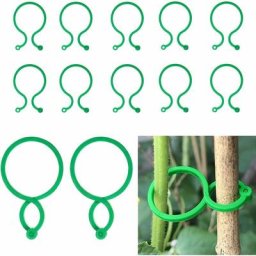 Attache Plante de Jardin Support pour Plantes Clips avec Fermoir,50 Pièces Réutilisables Pinces à