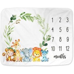 1 pièce - 75100cm Couverture française pour bébéCouverture unisexe pour bébéThème safariCadeau