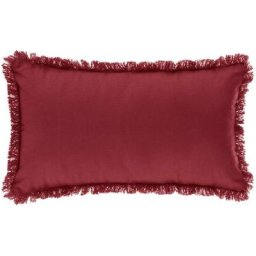 Coussin Frange Rouge 30 x 50 cm - Atmosphera créateur d'intérieur - Rouge
