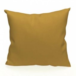 Soleil D'ocre - Coussin en coton 60x60 cm panama jaune, par Jaune
