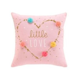 Douceur D'intérieur - Coussin 40x40 cm métallisé Lovely coton - Rose