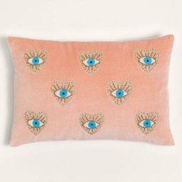 Sklum - Coussin Rectangulaire en Velours (35x50 cm) Denov blush - blush