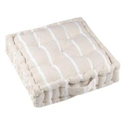Lovely Casa - Coussin de sol 45x45 cm St Trop blanc coton - Blanc