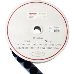 T02025999903C1 Pastille ronde auto-agrippante hotmelt à coller partie velours (ø) 25 mm noir 1