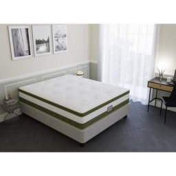 Deco In Paris - Matelas hybride bamboo 140 x 190 cm ressorts ensachés et mémoire de forme épaisseur