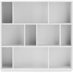 Meuble de rangement, collection nack (546), bibliothèque étagère à 3 nivaux en mélamine.- blanc