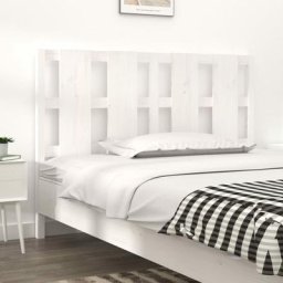Armoire de tête de lit - Moderne Tête de lit Blanc 140,5x4x100 cm Bois massif de pin FR2804