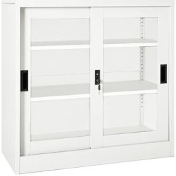 Vidaxl - Armoire à portes coulissantes Blanc 90x40x90 cm Acier Blanc