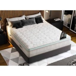 Matelas mémoire de forme 140 x 190 Hauteur 27 cm aloe vera - blanc
