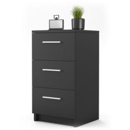 Table de chevet 66cm Noir armoire de nuit Vicco