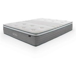 Matelas hybride natural 140 x 190 cm ressorts ensachés et soie épaisseur 29 cm - blanc