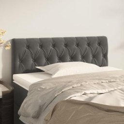 Tête de lit | Armoire de tête de lit Gris foncé 90x7x78/88 cm Velours 30780
