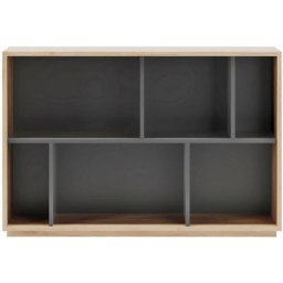 Meuble de rangement, collection nack (547), bibliothèque étagère à 2 nivaux en mélamine.- chêne