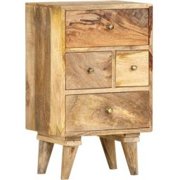 Table de chevet 36 x 30 x 60 cm Bois de manguier massif Vidaxl Brun
