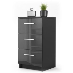 Table de chevet 66cm Noir armoire de nuit Vicco